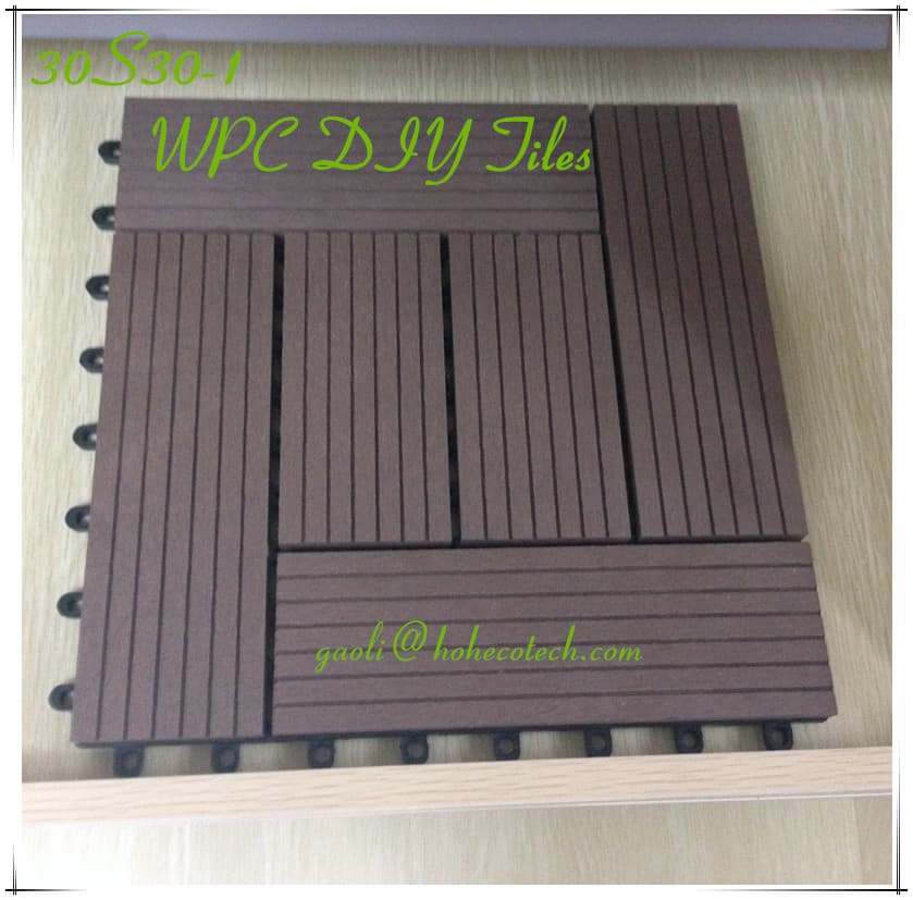 discounted wood flooring anti split wpc interlocked tiles